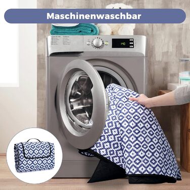 Плед для пікніка Oak & Tea 200x200 см, водонепроникний, ізолюючий, XXL, складаний килимок для пляжу, кемпінгу, вулиці з міцного Оксфорда (синій)