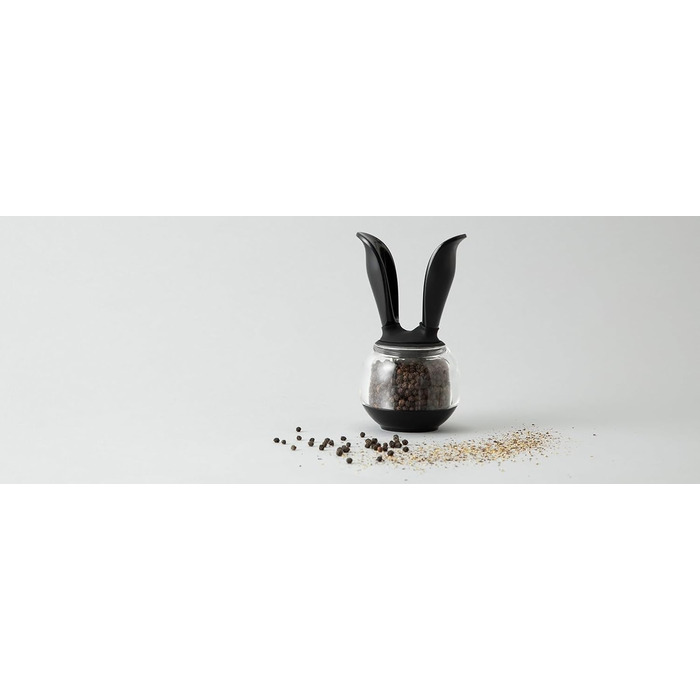 Млинок для перцю Chef'n PepperBall, керамічний механізм, пластик, чорний/прозорий