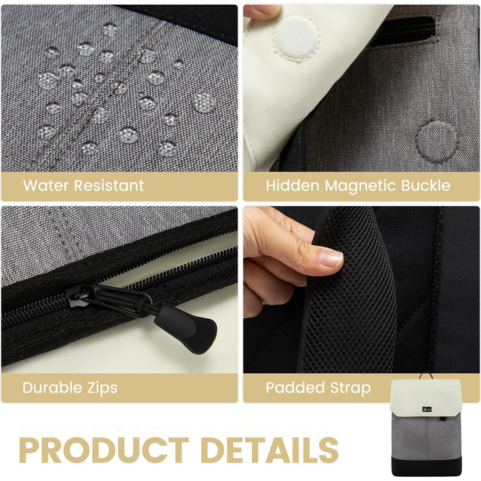 LOVEVOOK Рюкзак для підліток, дівчаток: водонепроникний, з відділенням для ноутбука 15.6