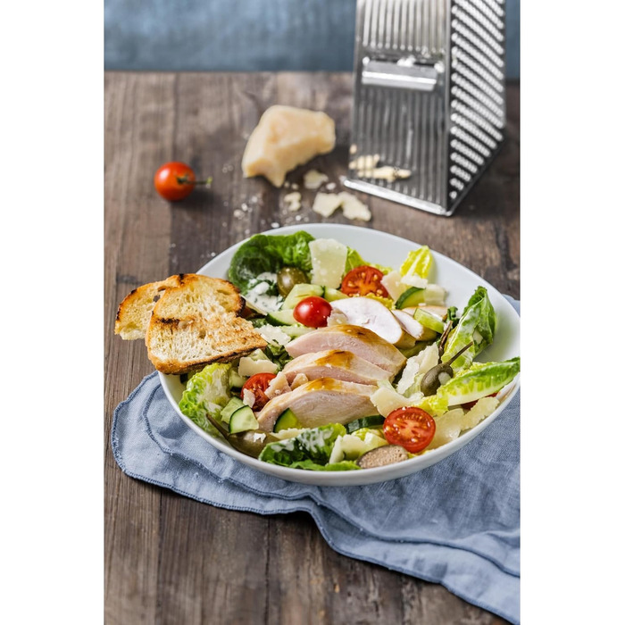 Тёрка кухонна WMF Gourmet Vierkantreibe, нержавіюча сталь, 4 поверхні, 8 x 24 см, Cromargan, для картоплі та овочів, придатна для миття в посудомийній машині