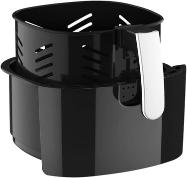 Аерофритюрниця VERTENZ Taste 50, 5 л, 1400 Вт, 8 програм, LED-екран, антипригарний кошик, без масла, чорна