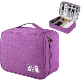 Органайзер для кабелів LTLSZRN, сумка-органайзер для електроніки, фіолетовий