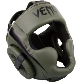 Venum Elite Headgear - White/White (Khaki/Black) - Boxing & MMA Protection