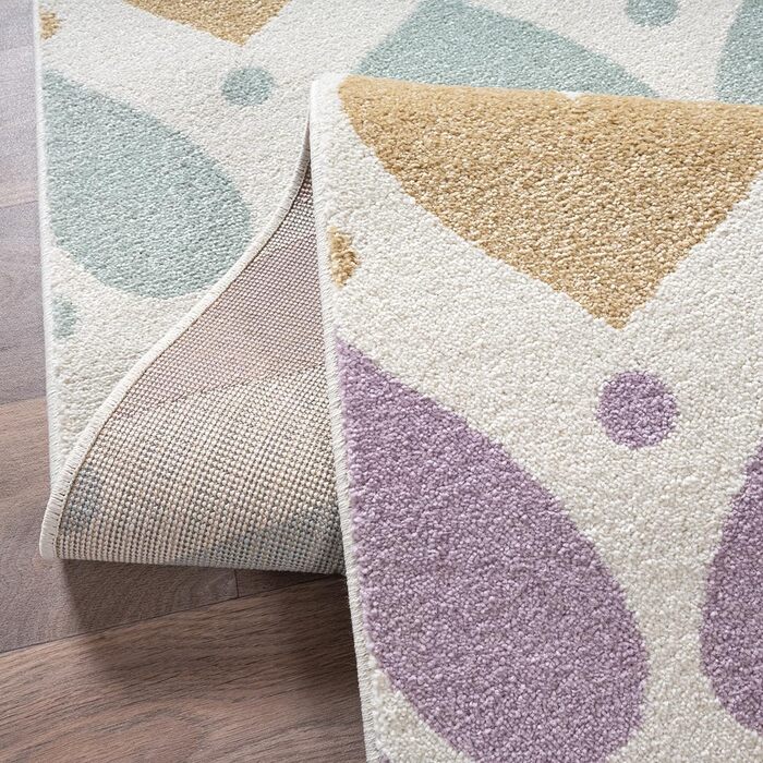 Дитячий килим Beat Kids сучасної м'якої структури, з точками, кремовий (200x280 см) - легко доглядати, стійкий колір