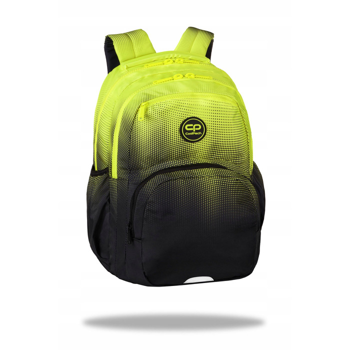 Багатовідсіковий шкільний рюкзак CoolPack, чорний з жовтими та золотистими акцентами, 21 л