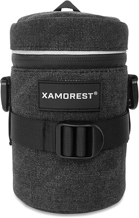 Чохол для об'єктива камери, чорний, з парусини, XL (10.5 x 18.5 см)