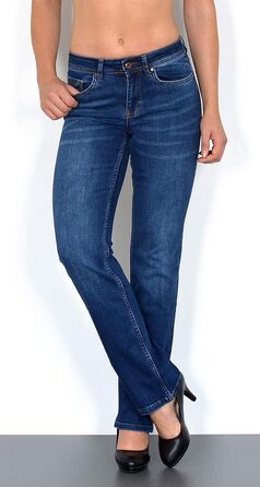 Джинси жіночі ESRA Straight Jeans з еластичного деніму, висока талія, прямі, великі розміри до 44