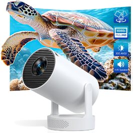 Розумний міні проектор HY300 PRO HIFI: Android 11, FHD 1080p, 4K, 300 ANSI Lumen, WiFi 6, Bluetooth 5.0, для дому та кіно