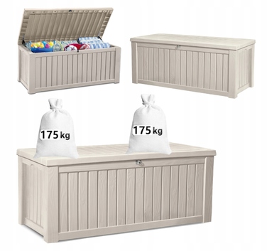 Садова скриня Keter Rockwood Storage Box 570 л, кремова