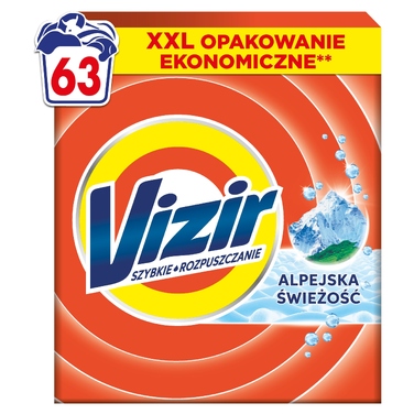 Пральний порошок Vizir Альпійська свіжість, XXL упаковка, 3,46 кг (63 прання)