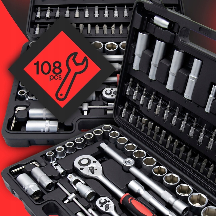 Набір торцевих ключів та біт Torx, 108 предметів, у кейсі