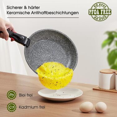 Набір посуду ROSSETTO 7 предметів: каструлі, сковороди з антипригарним покриттям, нержавіюча сталь, PFOA & PFOS-free