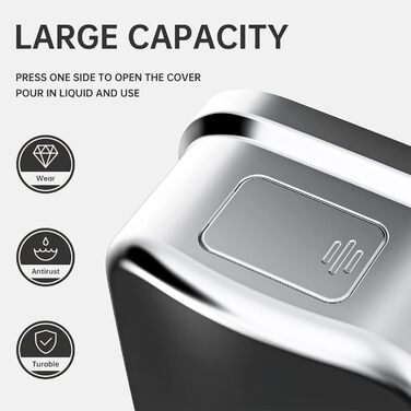Stainless Steel Wall Mounted Soap Dispenser - 1000ml - Hygienic Easy Push - Plusssen SS-1000ml