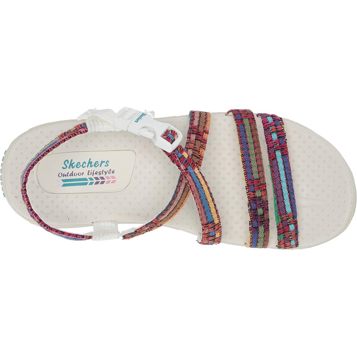 Сандалі жіночі Skechers Reggae Sew Me Boho плетені з ремінцями, білі (37 EU)