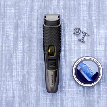 Триммер для бороди Remington MB5000 Black: професійний набір з керамічними лезами (0.4-18 мм), 9 налаштувань довжини, акумулятор/мережа, LED-індикатор