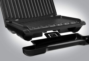 George Foreman Family Size Contact Grill & Panini Press - 24x17cm (3 Portions) - Red Steel