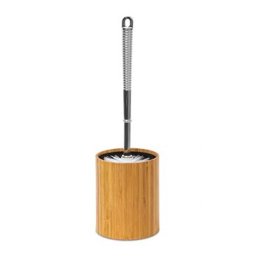 Relaxdays Toilet Brush Holder Bamboo