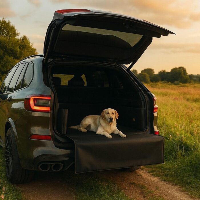 Килимок для собак у багажник Golden Dog, захист для авто, чорний, 110 x 100 см, XL, штучна шкіра