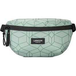 Поясна сумка LARKSON для жінок та чоловіків, м'ятний колір - Finn. Стильна поясна сумка для спорту, активного відпочинку, міста, фестивалів. Сумка через тіло з ремінцем, водовідштовхувальний принт.