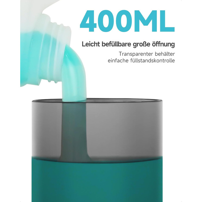 Автоматичний дозатор мила AIKE для рідкої мила, настінний, для кухні та ванної кімнати, IPX7, водонепроникний, 400 мл, з нержавіючої сталі, чорний матовий