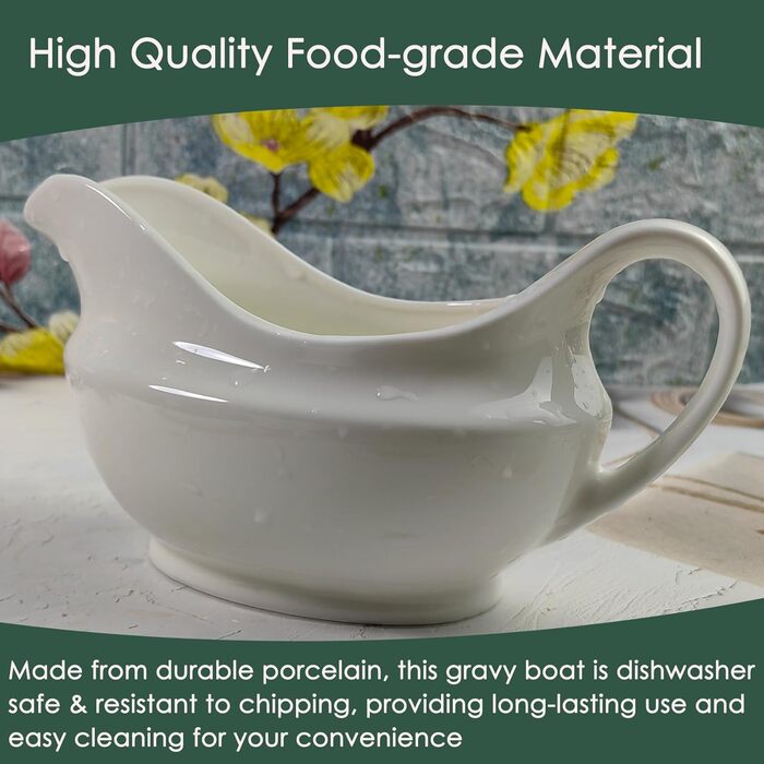 Large-capacity sauce dish, 530 ml, White – perfect for serving delicious sauces and condiments