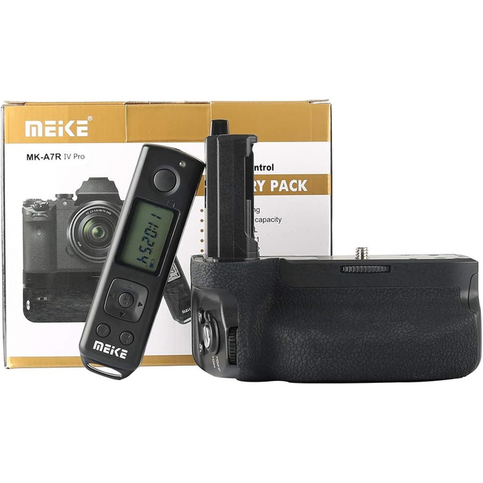 Грип для камери Meike MK-A7IV Pro з бездротовим пультом керування 100 м (Sony A7 IV, A7R IV, A9II, A7SIII, A1)