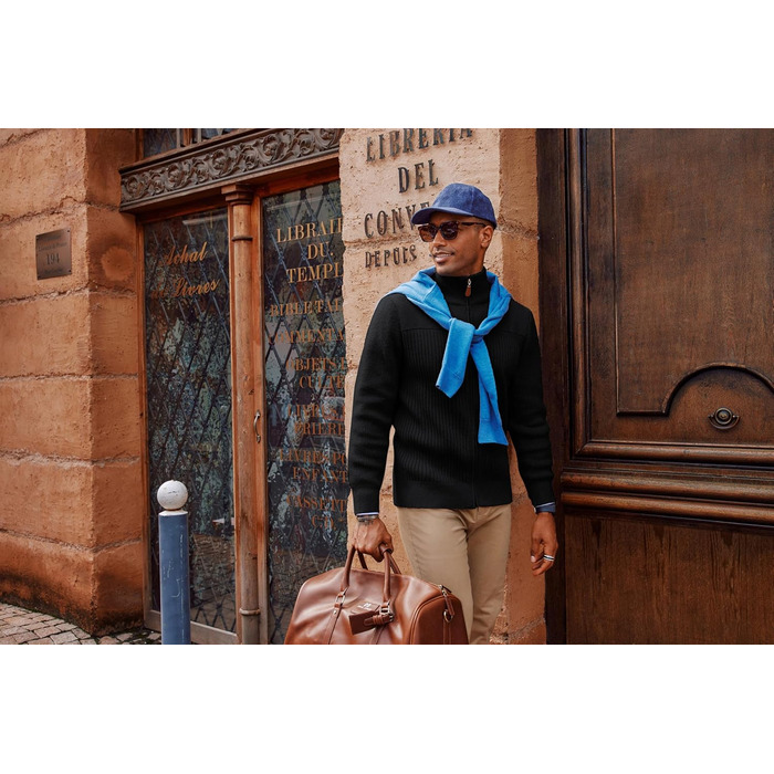 Кардиган чоловічий PJ PAUL JONES з блискавкою та стійким коміром, чорний (XXL)