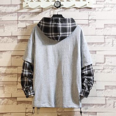 Спортивна кофта GURUNVANI Unisex 20wy801 з капюшоном, сіра (3XL)