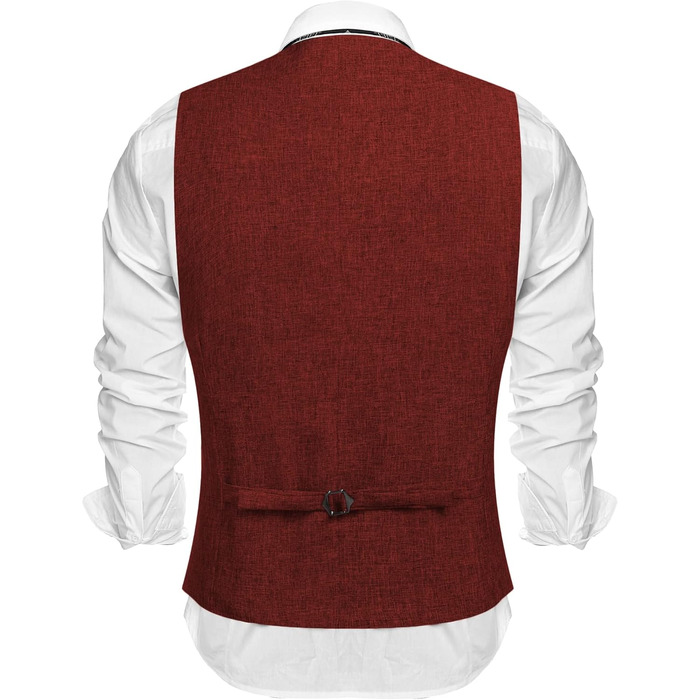 Жилет чоловічий COOFANDY Casual Business Slim Fit, бордовий (4XL)