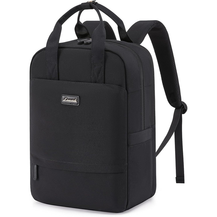 LOVEVOOK Рюкзак для ноутбука, 15.6 дюймів, жіночий, для школи/університету, подорожей, чорний