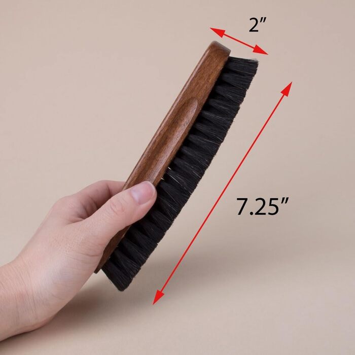FootFitter shoe shine brush made from genuine horsehair