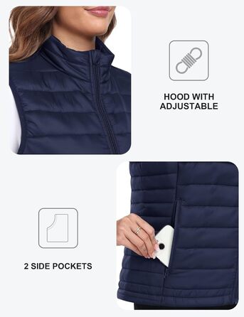 oFiz Steppweste Daen: Легка степкова жилетка Daen для активного відпочинку, туризму та подорожей (Синій, L)