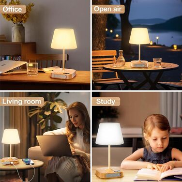 LED акумуляторна настільна лампа Anordsem: торшери бездротові з USB-A/C, сенсорне регулювання, для дитячої/дизайну, читання, подарунок