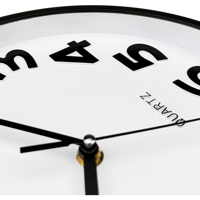 Plumeet 40.6cm Extra Large Wall Clock, Silent Non-Ticking Quartz Decorative Clocks, Modern Style Good for Living Room, Kitchen, Living Room, Bedroom, Office, Large 3D Number Display, (White) (25 cm, Ivory)