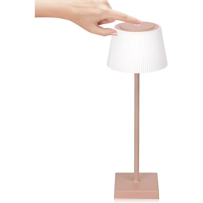 Світлодіодна настільна лампа Aigostar акумуляторна бездротова, димується сенсорним дотиком, 3 режими світла, водонепроникна IP54 для дому та саду (Світло-коричнева)