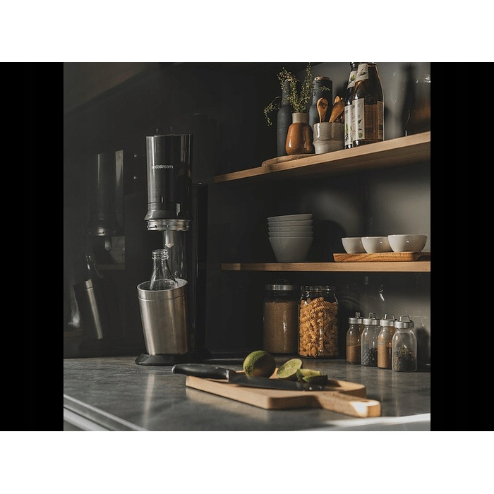 Сифон для газування води SodaStream Crystal 3.0, сріблястий, з балоном CO2