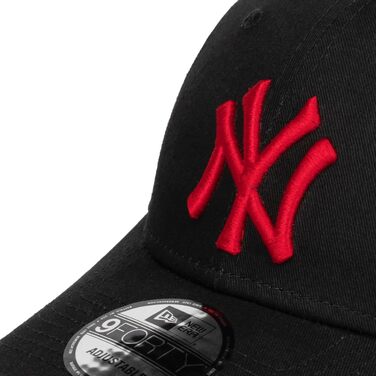 Кепка New Era 9Forty Yankees Essential - бейсболка з вигнутим козирком, чорна, MLB, металева застібка