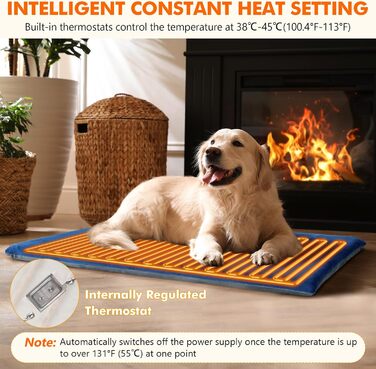 Електричний килимок для домашніх тварин Pecute - зі стабільною температурою, 40x50 см