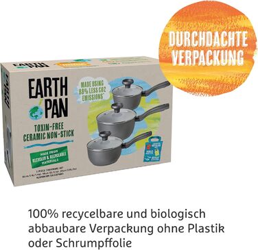 Prestige Earth Pan Stockpot Induction - Soup Pot 28cm / 7.5L - Non-Stick Ceramic, Recycled & Recyclable, Non-Toxic, Dishwasher Safe, Easy-Grip Handles Soup Pot 7.5 Liters