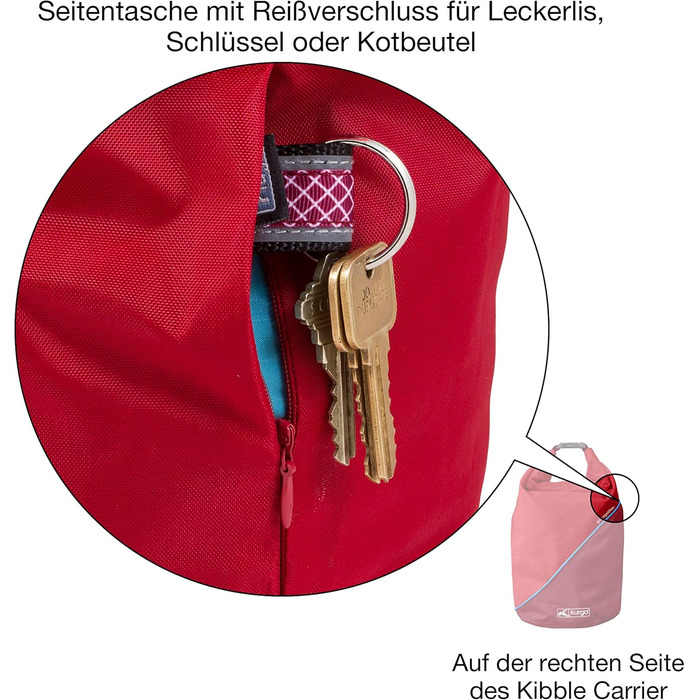 Kurgo Futterbeutel для собак, сумка для корму, сумка для тренувань - блакитна, 118 г