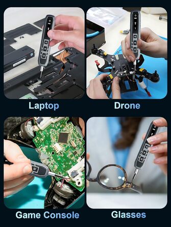 Електрична викрутка QKTYB 181 в 1 з акумулятором, 3.7V, 160 біт, 3 режими, для ремонту iPhone, ноутбуків, окулярів, годинників