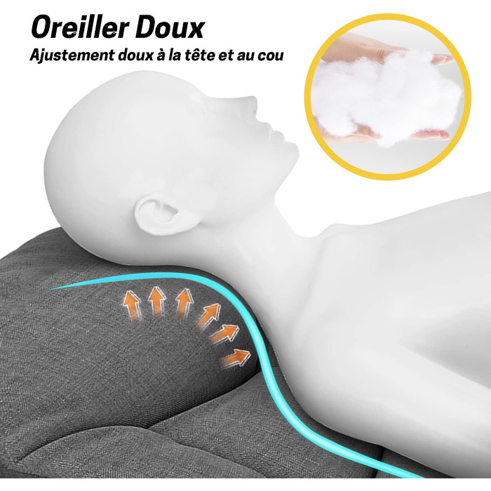 Складне кемпінгове ліжко ATORPOK, міцне для дорослих, до 250 кг, для відпочинку на природі, кемпінгу, подорожей, дому (сірий)