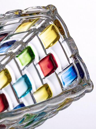 Ручна розписна кольорова тканинна скляна ваза, кришталева ваза для квітів, 19,5 см, скляна рослина для квіткових композицій, для декору столу, весілля, новосілля, декор для дому