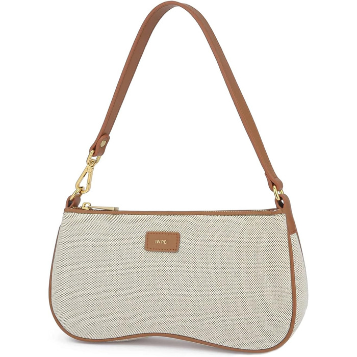 Сумка жіноча JW PEI Eva через плече бежева з полотна