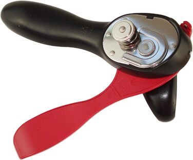 Tupperware Kitchen Helpers Can Opener Black-Red D159 Cans and Jars Opener