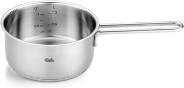 Каструля Fissler Pure Collection з нержавіючої сталі (Ø 16 см, 1,4 л) з кришкою, внутрішньою шкалою, для індукційних плит