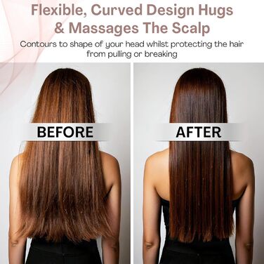 Щітка для волосся Lily England Lockenbürste для створення локонів та розплутування - безболісна щітка для мокрого та сухого волосся з гнучкими щетинками - ідеальна для жінок з кучерявим волоссям 3c-4c, золото (світло-рожевий)