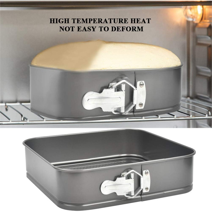 Форма для випікання тортів TIMESETL кута/прямокутна, 3 в 1, регульована, Ø 24/26/28 см, з антипригарним покриттям