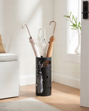 Підставка для парасольок Songmics, металева, чорна