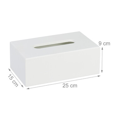 Relaxdays Tissue Box White